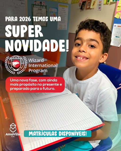 Crianças da AmaVille participando de uma atividade ao ar livre